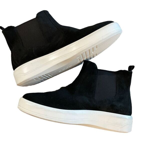 ECCO SOFT 9 Sz 9-9.5/40 Chelsea Boot Women Black Suede Ankle Comfort Booties New - Picture 5 of 9